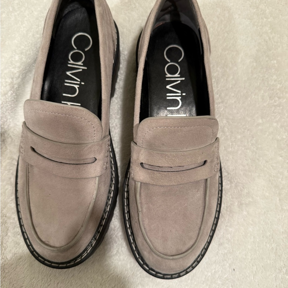 Calvin Klein Taupe Loafers